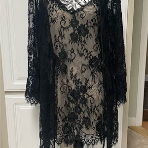 INC 2 piece lingerie set Black Lace